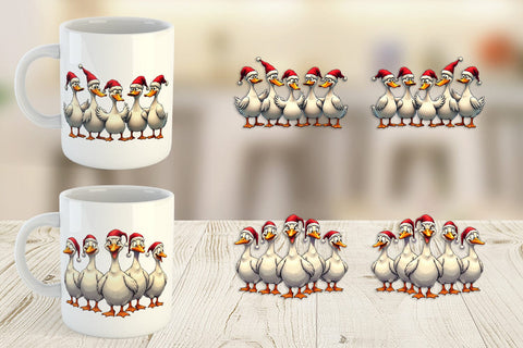 Mug Wrap Christmas Goose Emotions Sublimation artnoy 