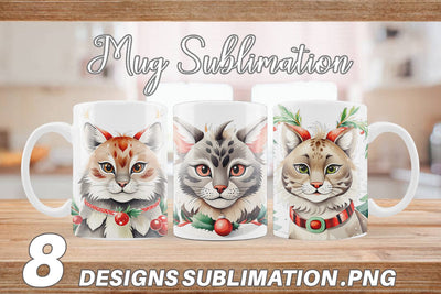Mug Wrap Christmas Lynx Sublimation artnoy 