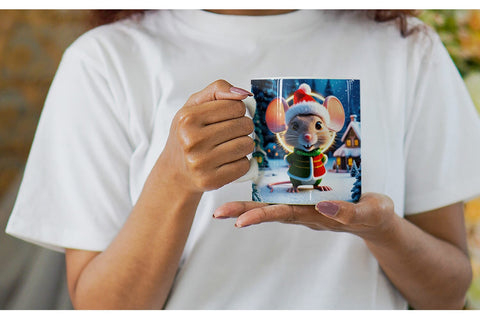 Mug Wrap Christmas Mouse Sublimation artnoy 