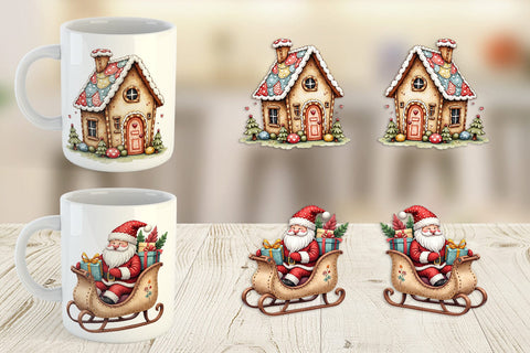 Mug Wrap Christmas Patchwork Wonder Sublimation artnoy 