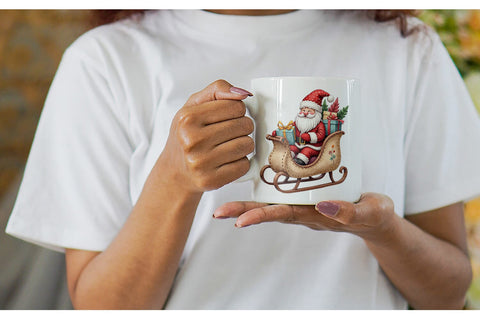 Mug Wrap Christmas Patchwork Wonder Sublimation artnoy 
