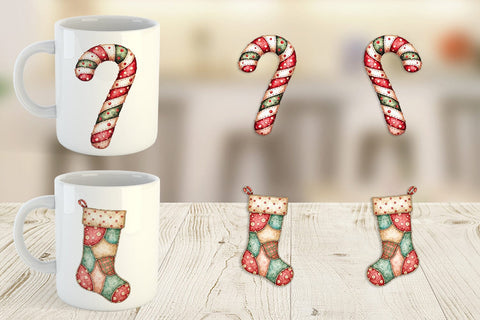 Mug Wrap Christmas Patchwork Wonder Sublimation artnoy 