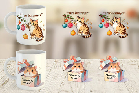 Mug Wrap Christmas Pet Sarcasm Sublimation artnoy 