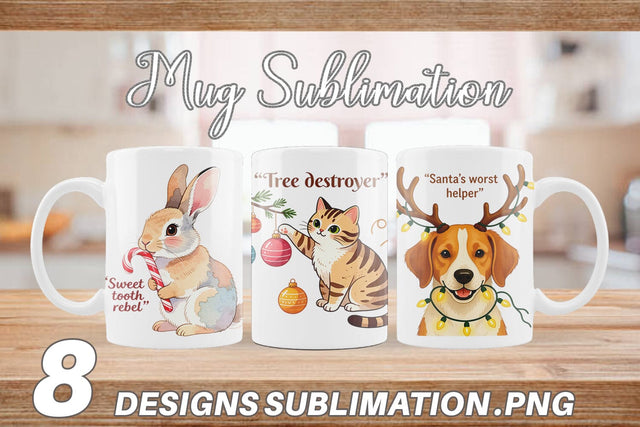 Mug Wrap Christmas Pet Sarcasm Sublimation artnoy 