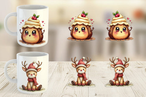 Mug Wrap Christmas Pudding Delights Sublimation artnoy 