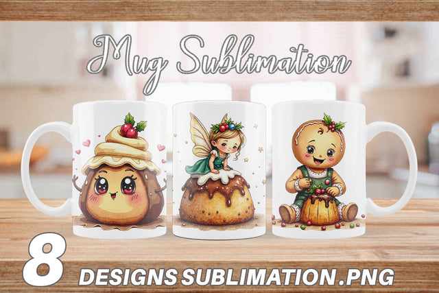 Mug Wrap Christmas Pudding Delights Sublimation artnoy 