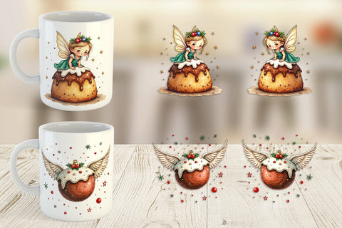 Mug Wrap Christmas Pudding Delights Sublimation artnoy 