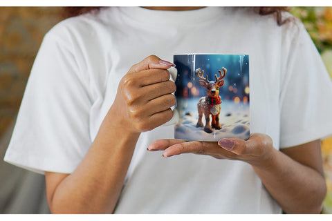 Mug Wrap Christmas Reindeer Sublimation artnoy 