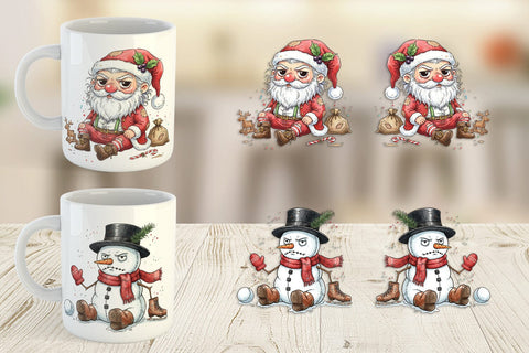 Mug Wrap Christmas Sarcastic Character Sublimation artnoy 