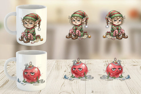 Mug Wrap Christmas Sarcastic Character Sublimation artnoy 