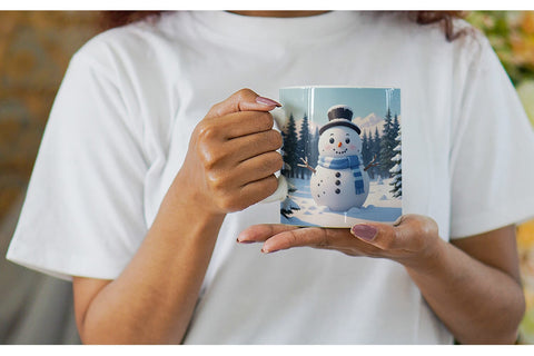 Mug Wrap Christmas Snowman Sublimation artnoy 