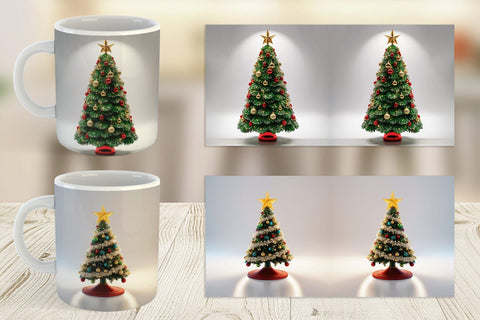 Mug Wrap Christmas Tree Sublimation artnoy 