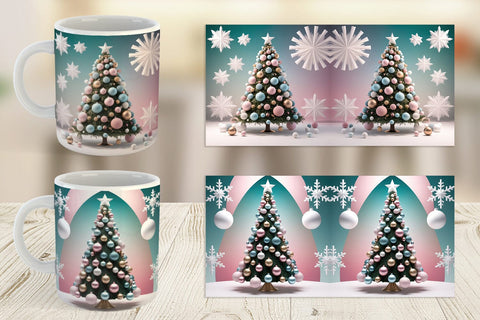 Mug Wrap Christmas Tree Sublimation artnoy 