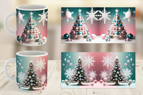 Mug Wrap Christmas Tree Sublimation artnoy 