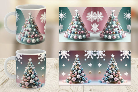 Mug Wrap Christmas Tree Sublimation artnoy 