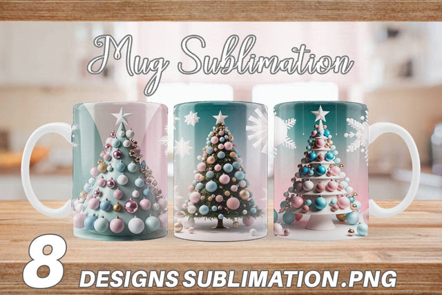 Mug Wrap Christmas Tree Sublimation artnoy 