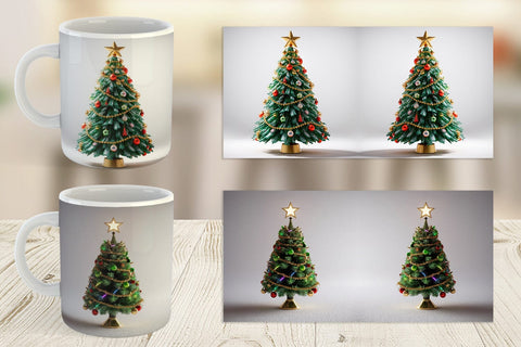 Mug Wrap Christmas Tree Sublimation artnoy 