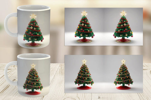 Mug Wrap Christmas Tree Sublimation artnoy 