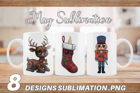Mug Wrap Christmas Voodoo Doll Characters Sublimation artnoy 