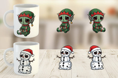 Mug Wrap Christmas Voodoo Doll Characters Sublimation artnoy 