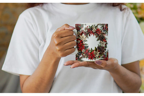 Mug Wrap Christmas Wreath Sublimation artnoy 