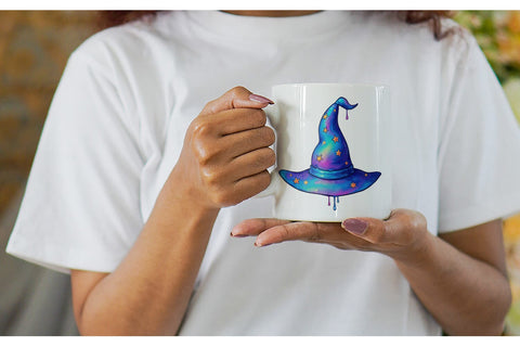 Mug Wrap Chrome Star Witch Hat Sublimation artnoy 