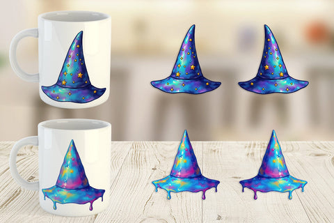 Mug Wrap Chrome Star Witch Hat Sublimation artnoy 