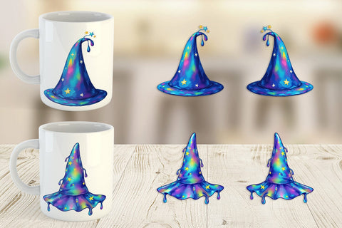 Mug Wrap Chrome Star Witch Hat Sublimation artnoy 