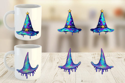 Mug Wrap Chrome Star Witch Hat Sublimation artnoy 