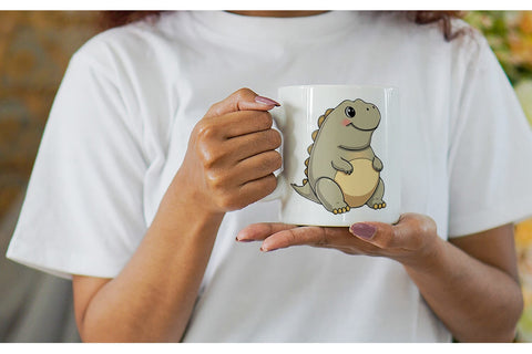 Mug Wrap Chubby Dinosaur Sublimation artnoy 