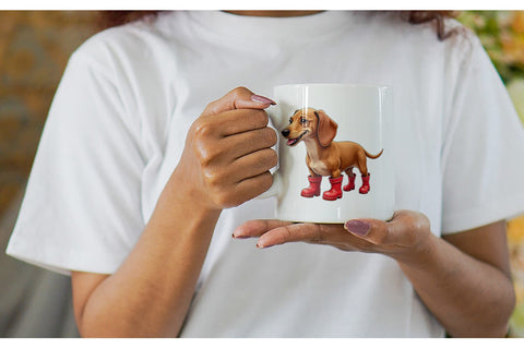 Mug Wrap Chubby Raincoat Critters Watercolor Sublimation artnoy 