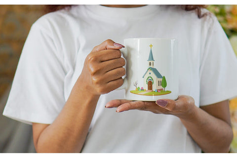 Mug Wrap Church Sublimation artnoy 