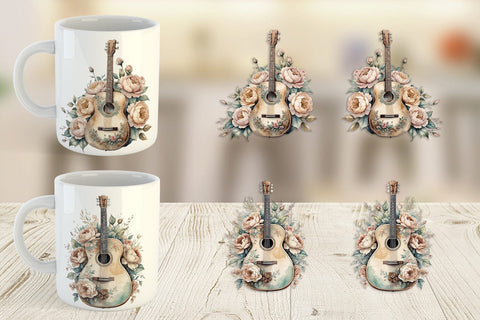 Mug Wrap Classic Guitar Sublimation artnoy 