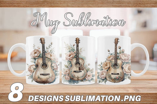 Mug Wrap Classic Guitar Sublimation artnoy 