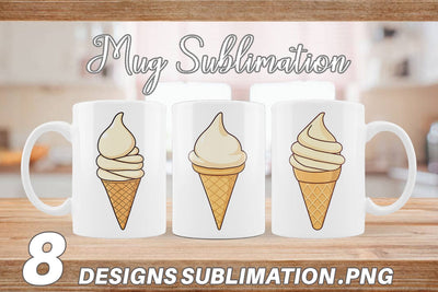 Mug Wrap Classic Ice Cream Sublimation artnoy 