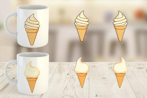 Mug Wrap Classic Ice Cream Sublimation artnoy 