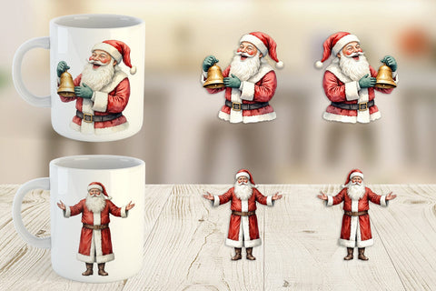 Mug Wrap Classic Santa Claus Sublimation artnoy 