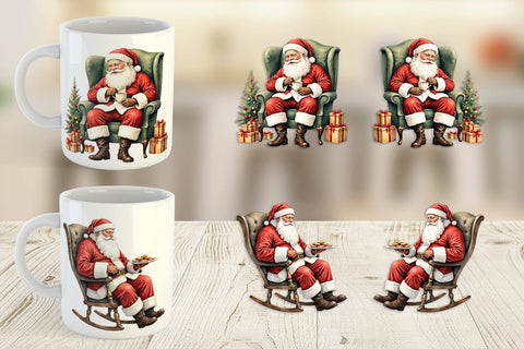 Mug Wrap Classic Santa Claus Sublimation artnoy 