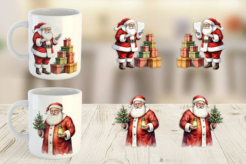 Mug Wrap Classic Santa Claus Sublimation artnoy 