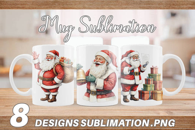 Mug Wrap Classic Santa Claus Sublimation artnoy 