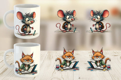 Mug Wrap Classroom Chaos Critters Sublimation artnoy 