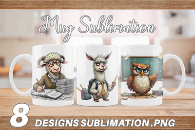 Mug Wrap Classroom Chaos Critters Sublimation artnoy 