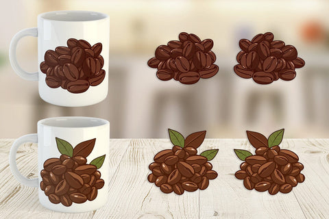 Mug Wrap Cocoa Beans Sublimation artnoy 