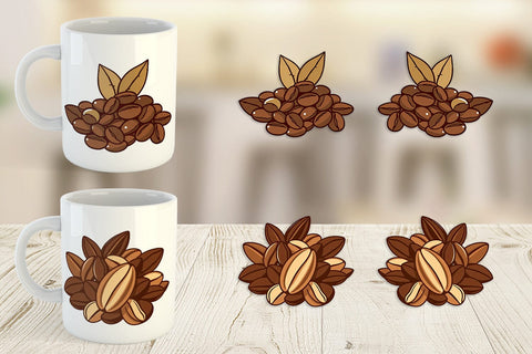 Mug Wrap Cocoa Beans Sublimation artnoy 
