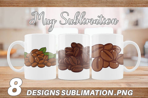 Mug Wrap Cocoa Beans Sublimation artnoy 