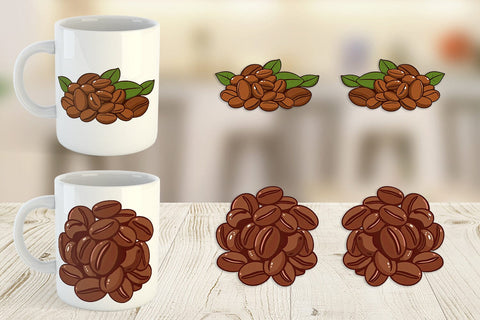 Mug Wrap Cocoa Beans Sublimation artnoy 