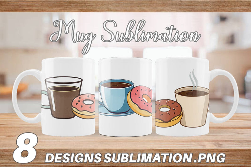 Mug Wrap Coffee Donut Sublimation artnoy 