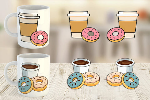 Mug Wrap Coffee Donut Sublimation artnoy 