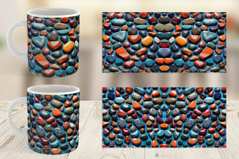 Mug Wrap Collection Pattern Stones Sublimation artnoy 