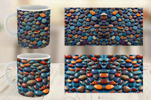 Mug Wrap Collection Pattern Stones Sublimation artnoy 